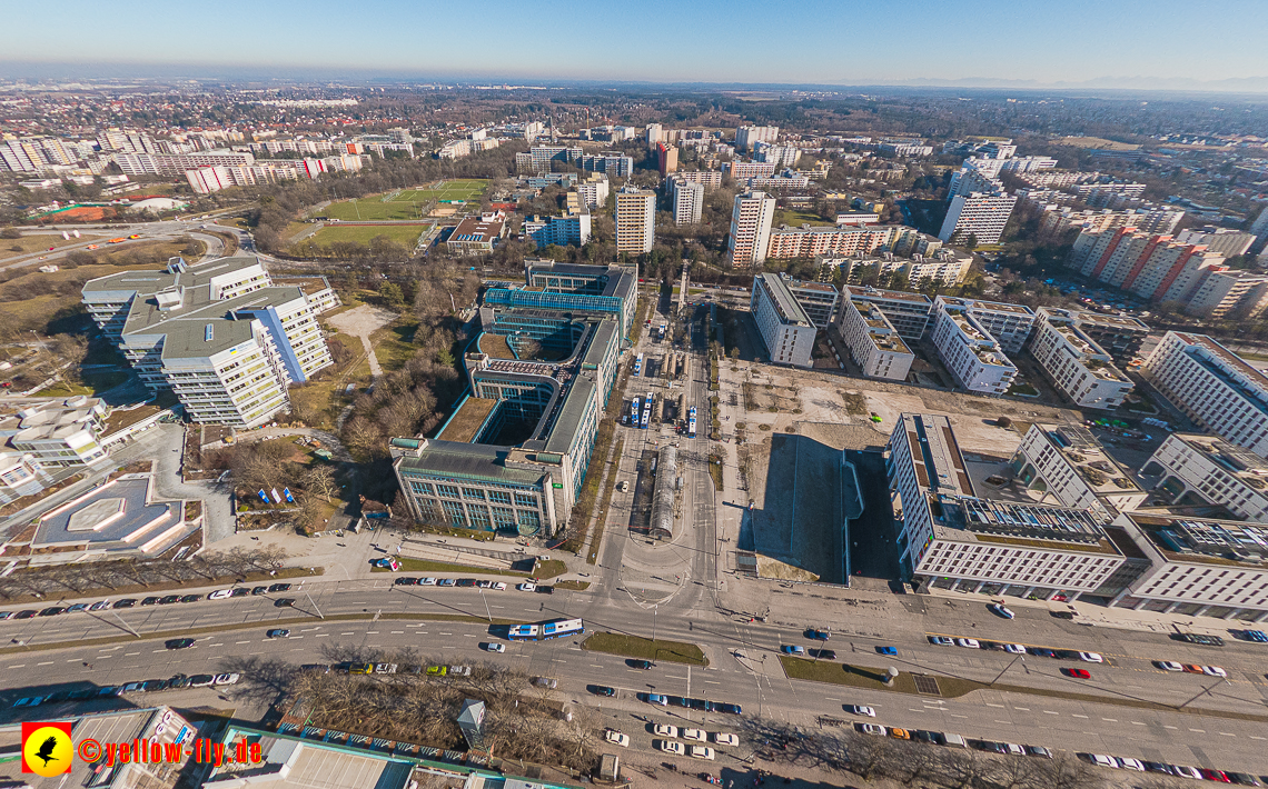 15.02.2023 - Luftbilder Perlach Plaza, Allianz, Wacker, Rentenversicherung, PEP